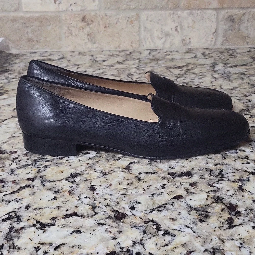 Cole Haan Black Leather Lezlie Loafers